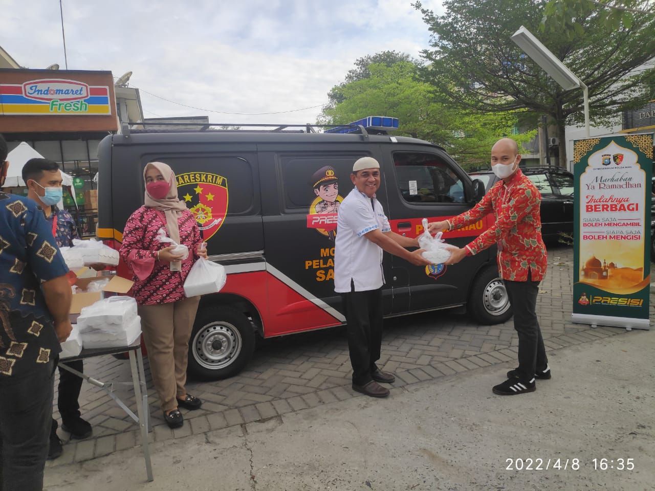 Ini yang Dilakukan Ditreskrimum Polda Riau Menjelang Berbuka Puasa