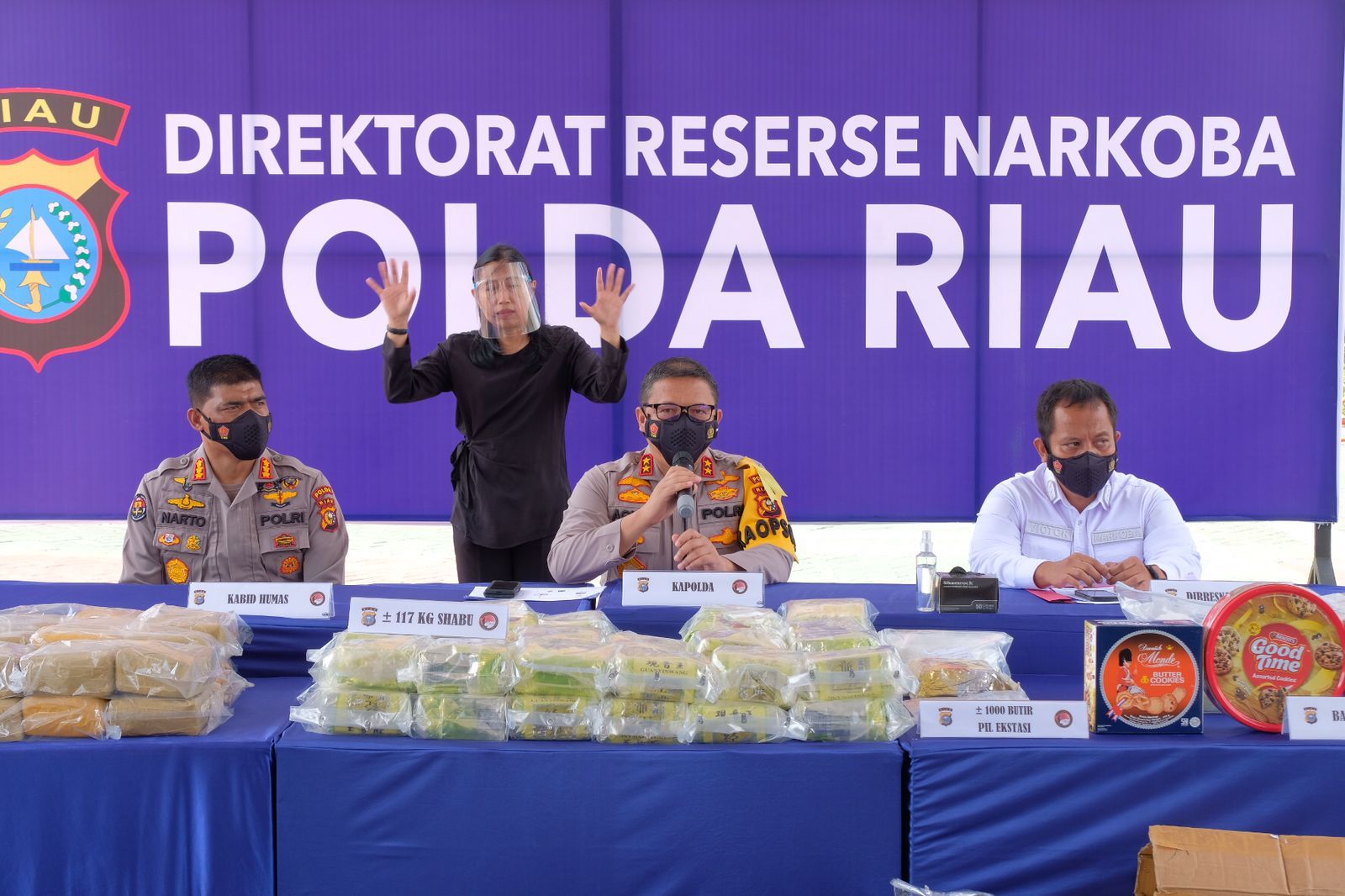 117 Kg Sabu dan 1000 Pil Ekstasi, Berhasil di Gagalkan Peredaran Oleh Polda Riau dan Jajaran