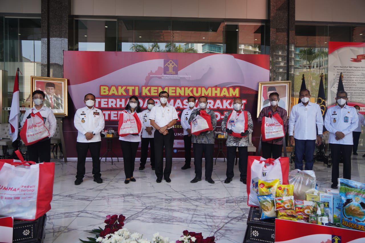 46 Ribu Paket Disalurkan Kemenkumham Kepada Masyarakat Terdampak Covid-19