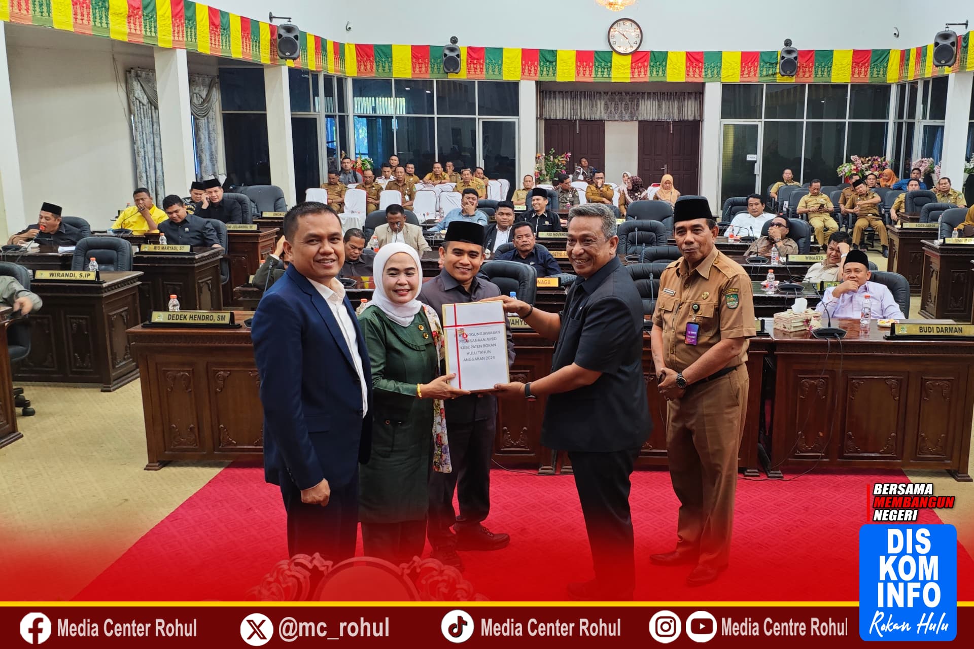 Raperda Pertanggung Jawaban APBD Tahun 2024,Pemkab Rohul Komit Wujudkan Tata Kelola yang Baik