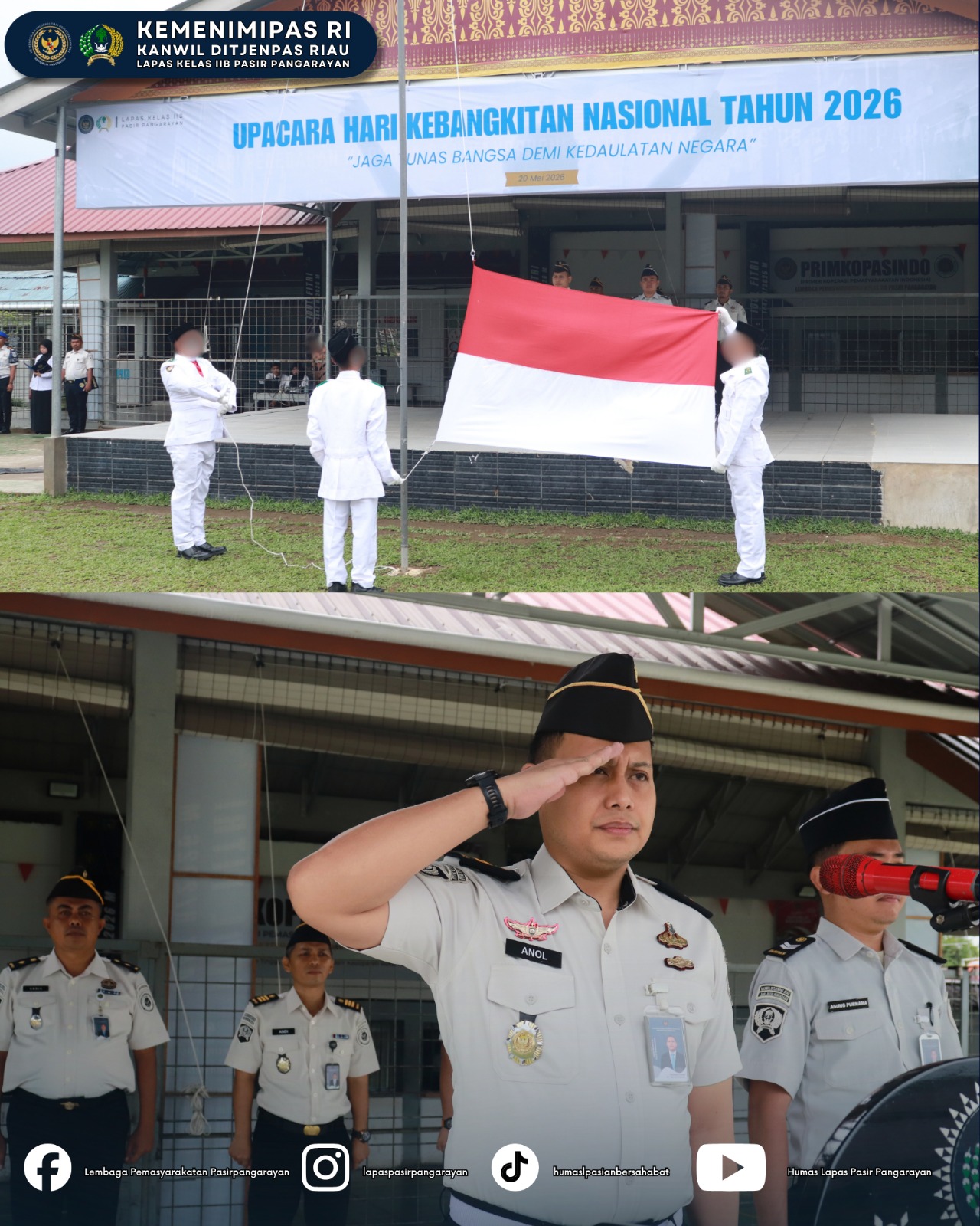 Lapas Pasir Pangaraian Gelar Upacara Harkitnas ke-118