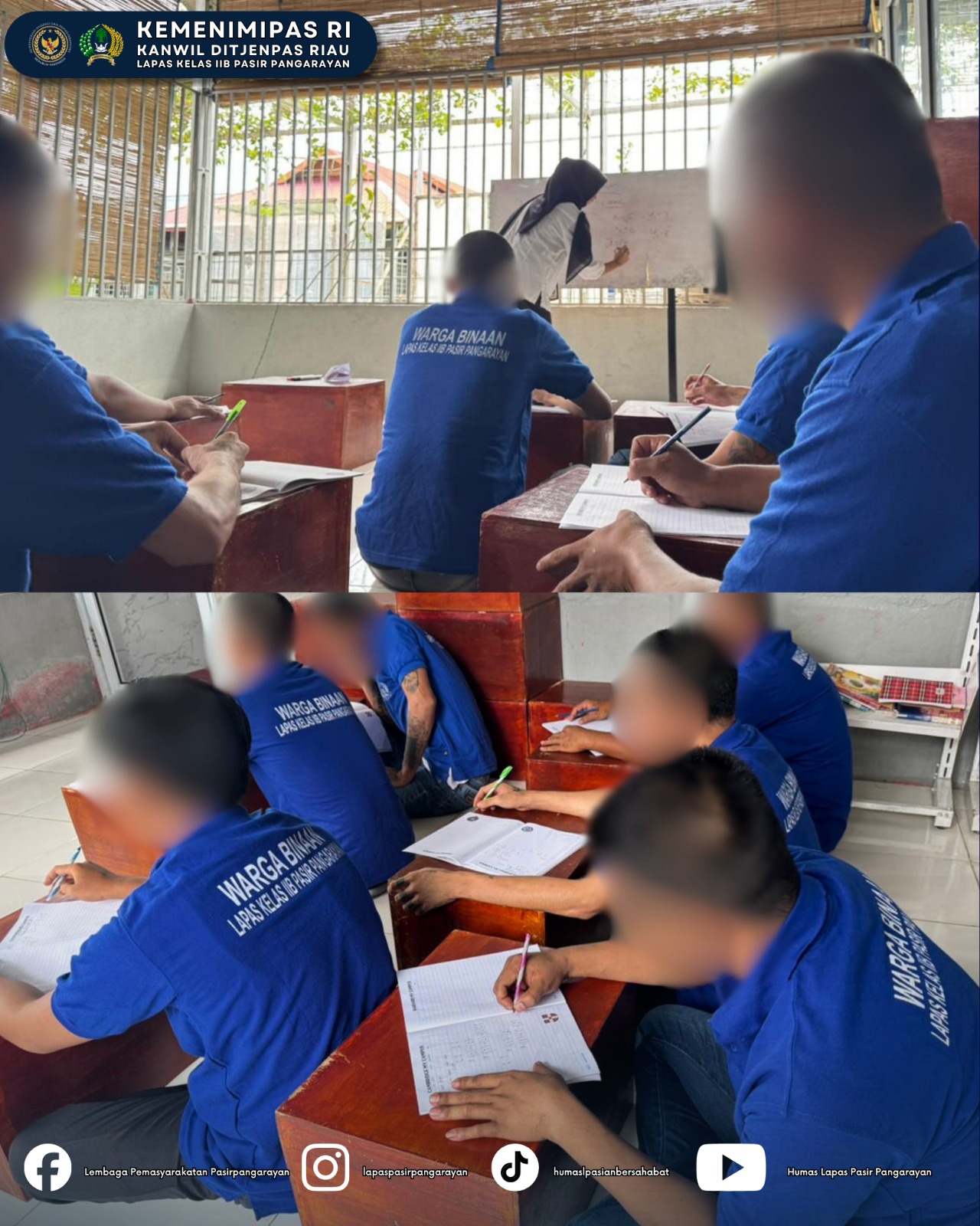 Melalui Pendidikan Kesetaraan Paket, Warga Binaan Lapas Pasir Pangaraian Terus Asah Pengetahuan