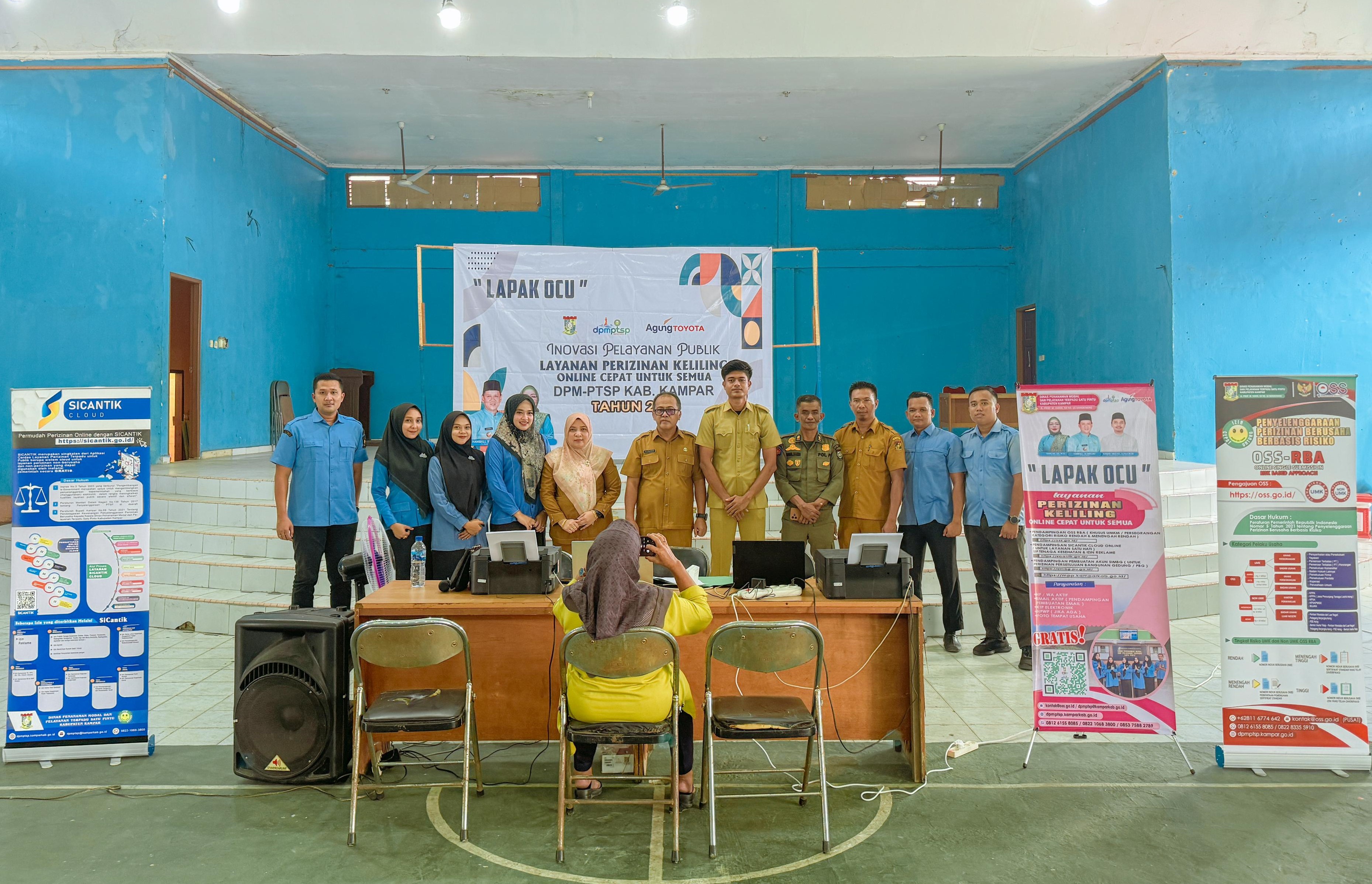 DPMPTSP Kampar Turun Langsung Berikan Pelayanan Perizinan Keliling, Melalui Inovasi LAPAK OCU