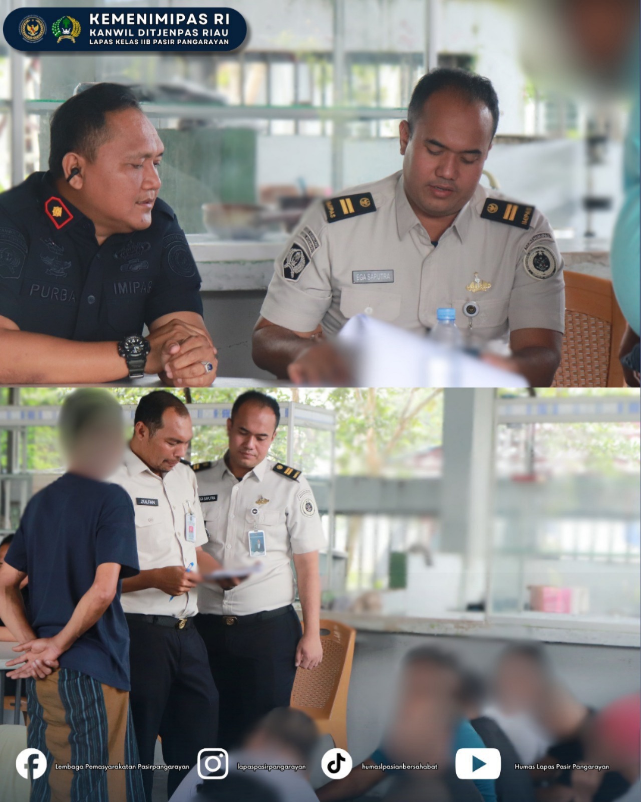 Lapas Pasir Pangaraian Laksanakan Layanan Pemantauan Pengurusan Integrasi bagi Warga Binaan