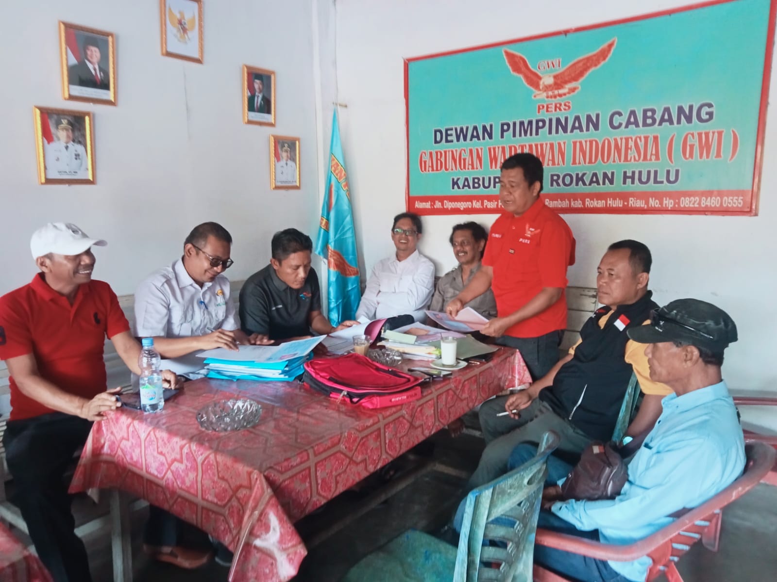 Team Diskominfo Rohul Lakukan Verifikasi Faktual ke Kantor DPC GWI