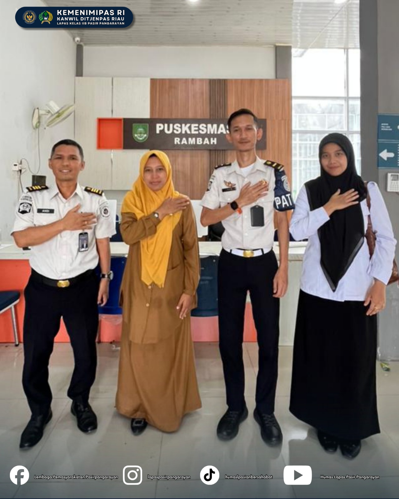 Kunjungi Puskesmas Rambah, Lapas Pasir Pangaraian Evaluasi Kerja Sama Layanan Kesehatan