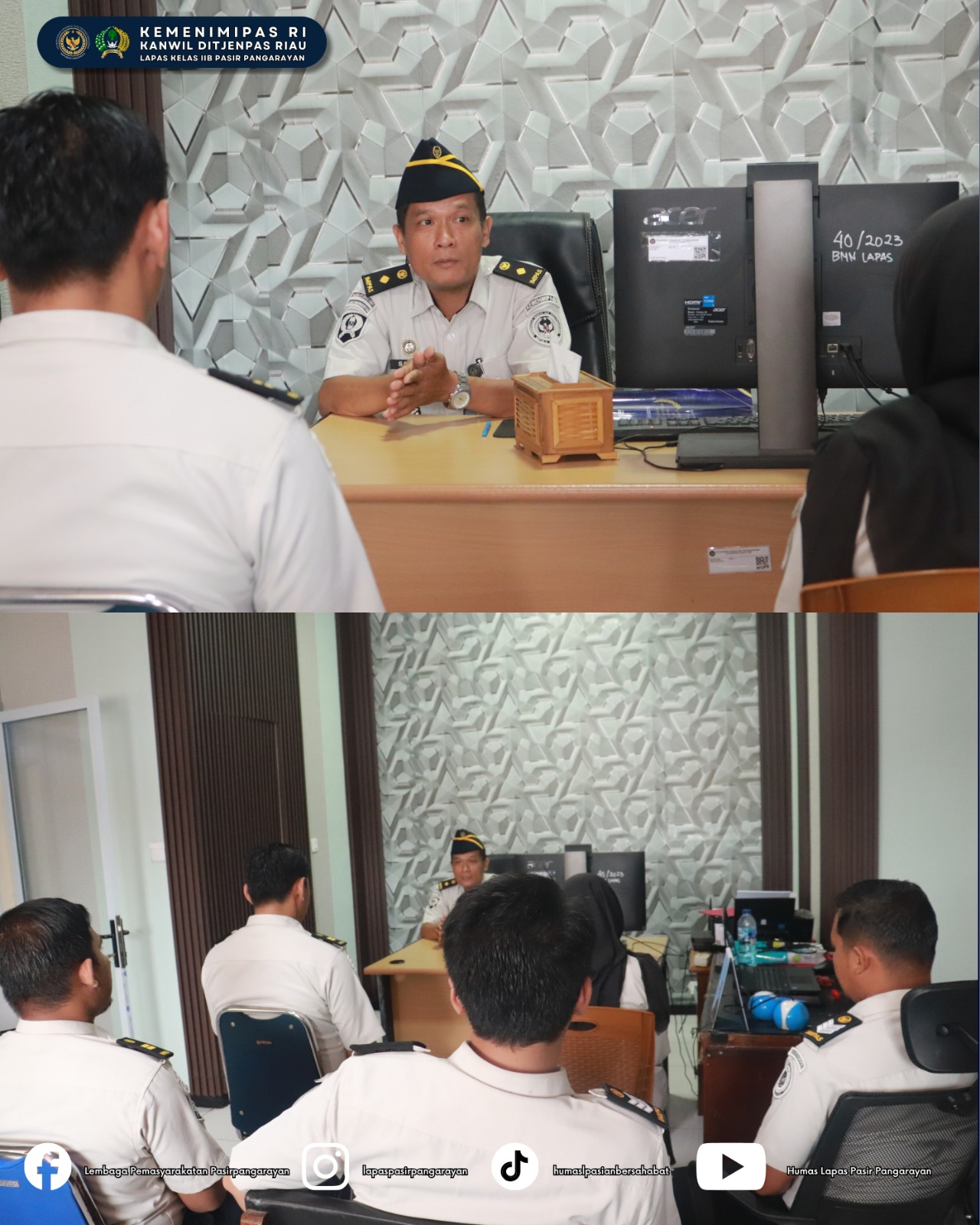 Kasubag TU Lapas Pasir Pangaraian Beri Arahan Perdana, Perkuat Tugas Pokok dan Kekompakan Internal