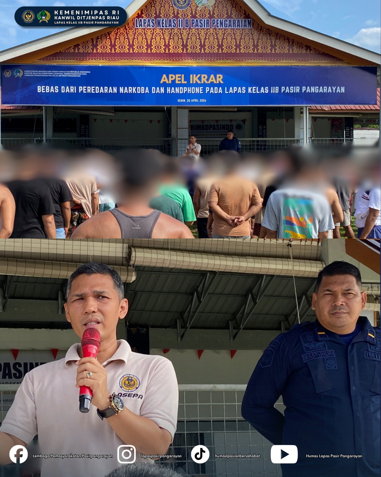 Lapas Pasir Pangaraian Gelar Sambung Rasa, Ajak Warga Binaan Aktif Ikuti Pembinaan