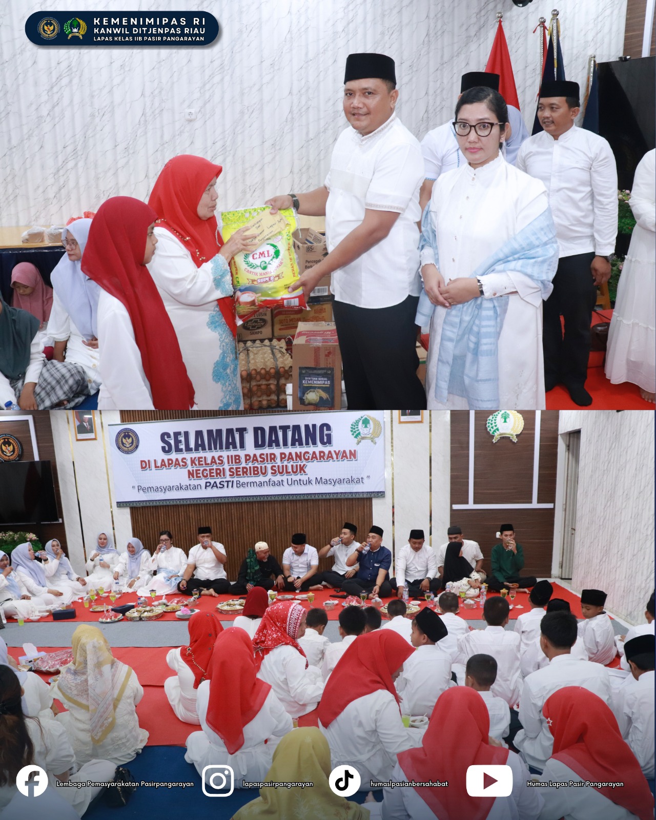 Lapas Pasir Pangarayan Berbagi Takjil dan Buka Bersama Anak Panti Asuhan