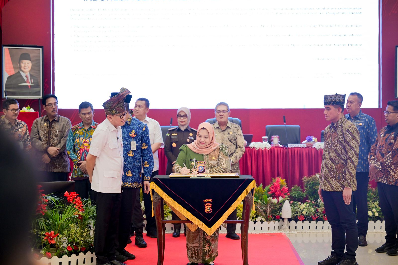 Pencegahan dan Pemberantasan TPPO Diresmikan Deklarasi Oleh Bupati Bengkalis Kasmarni