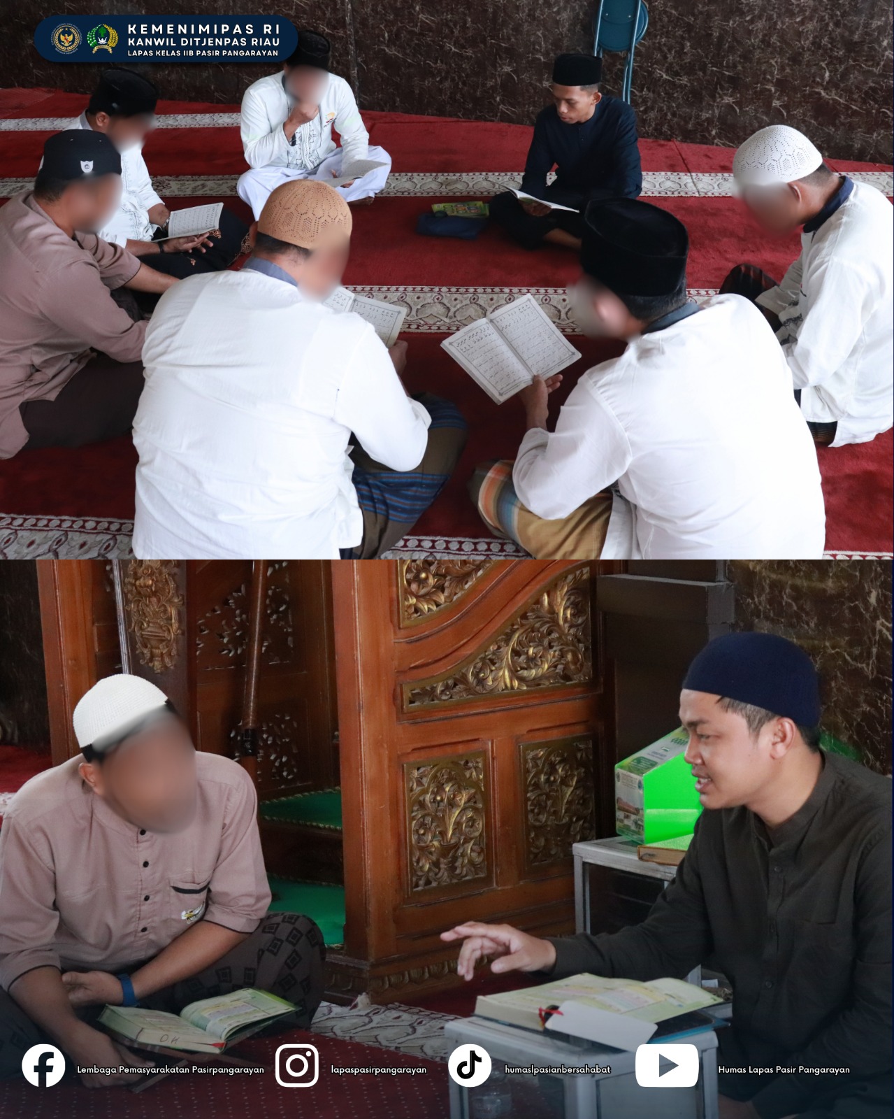 Lapas Pasir Pangaraian Gelar Pengajian Rutin Warga Binaan Tingkatkan Kemampuan Membaca Al Qur an