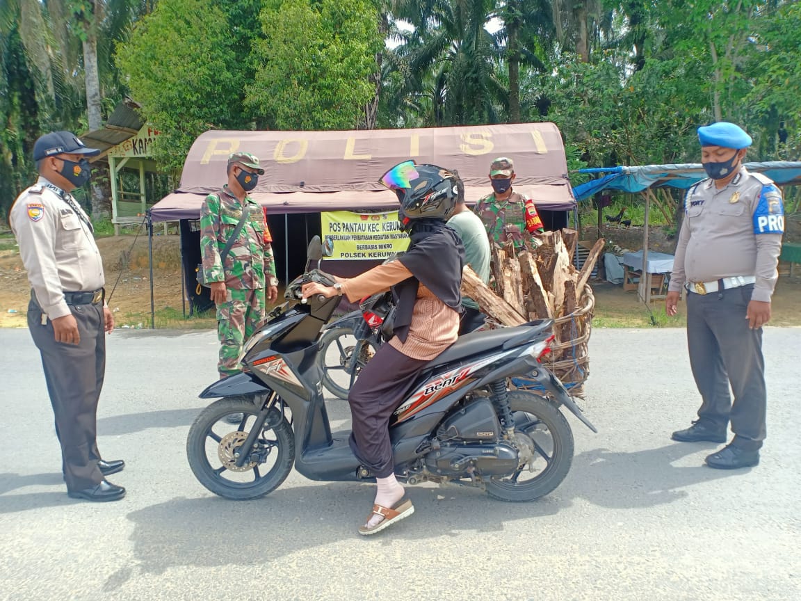 TNI/Polri Kecamatan  Kerumutan Gelar Operasi Yustisi di Wilayah Binaan