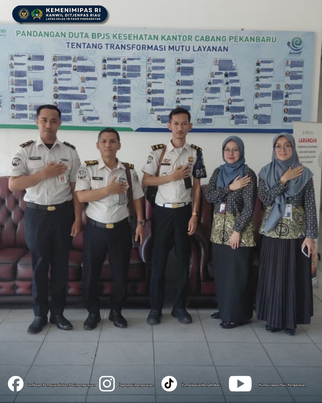 Lapas Pasir Pangaraian Laksanakan Koordinasi Kerja Sama Fasilitas Kesehatan Tingkat Pertama
