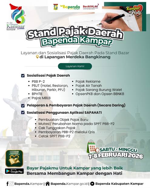 Bapenda Kampar Sampaikan Capaian Penerimaan Pajak Tahun 2025 Naik Signifikan
