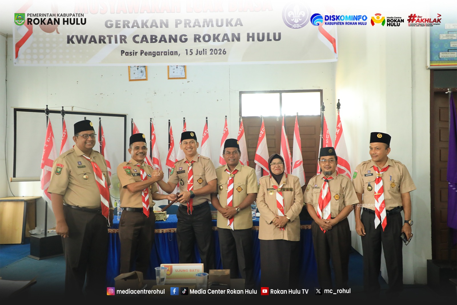 Alreza Ahyu Resmi Nakhodai Kwarcab Pramuka Rokan Hulu Periode 2024/2029