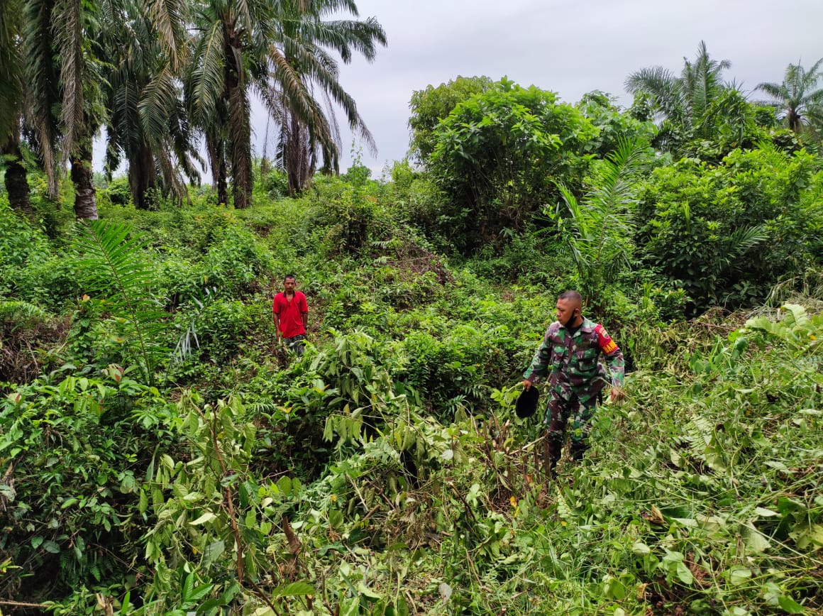 Musim Kemarau Tiba Babinsa  Ingatkan Warga Waspada Karhutla
