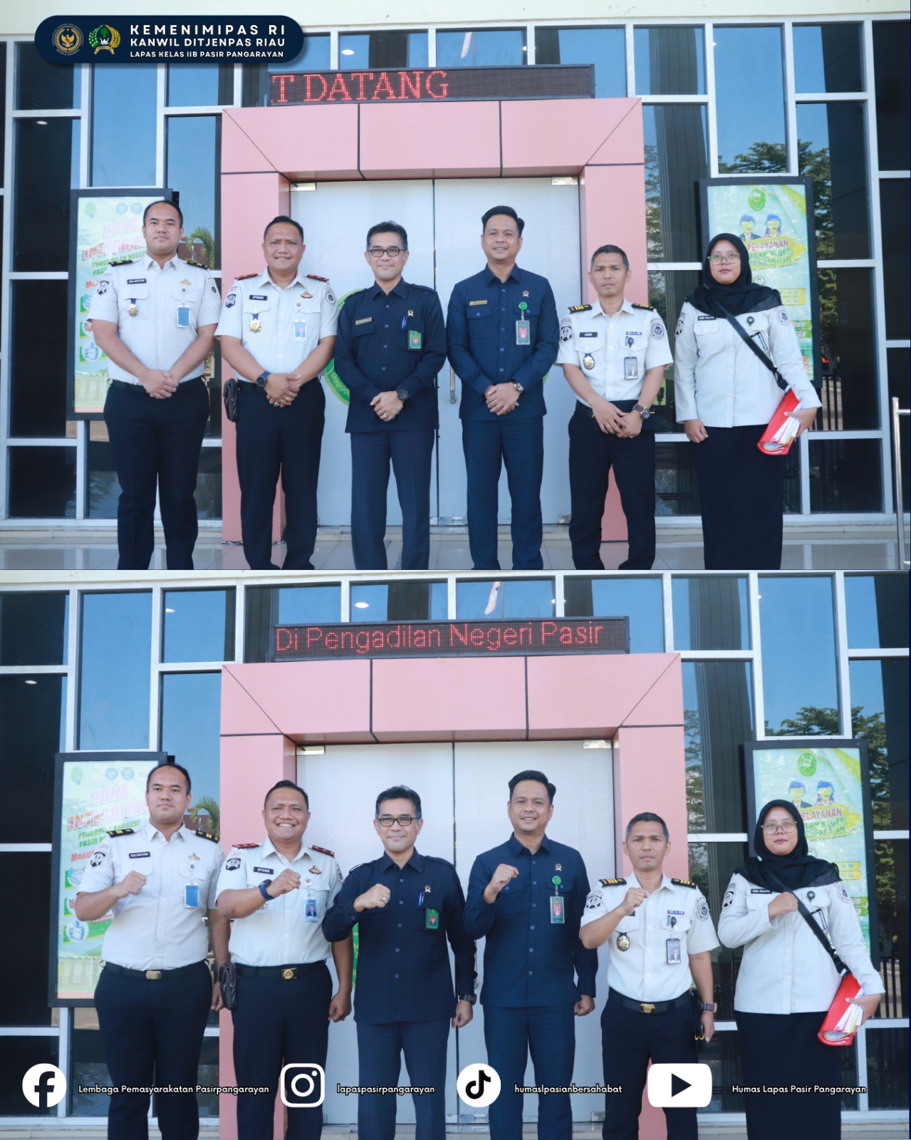 Lapas Pasir Pangaraian Jalin Silaturahmi dengan PN Pasir Pengaraian