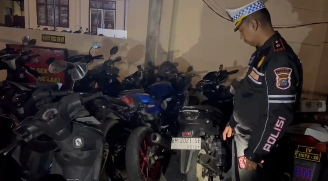 55 Motor Balap Liar Berhasil Diamankan Ditlantas Polda Riau, Berikut Lokasinya
