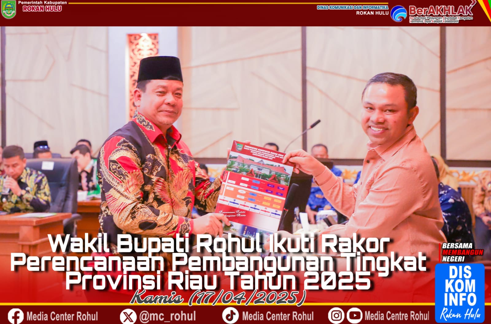 Hadiri Rakor Bersama Gubri, Wabup Sebut Minggu Depan Jembatan Ujungbatu Akan Mulai Dikerjakan