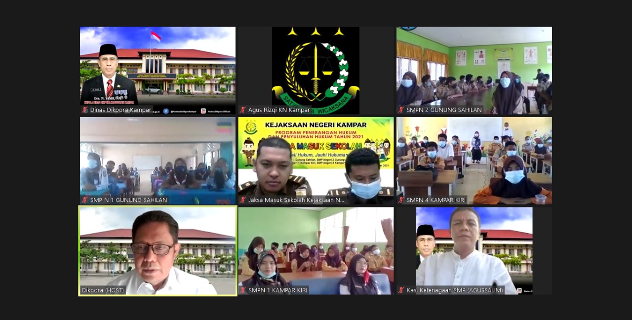 Cegah Kenakalan Remaja, Kejari Kampar Berikan Penyuluhan Hukum Melalui JMS Kepada Sekolah SMP