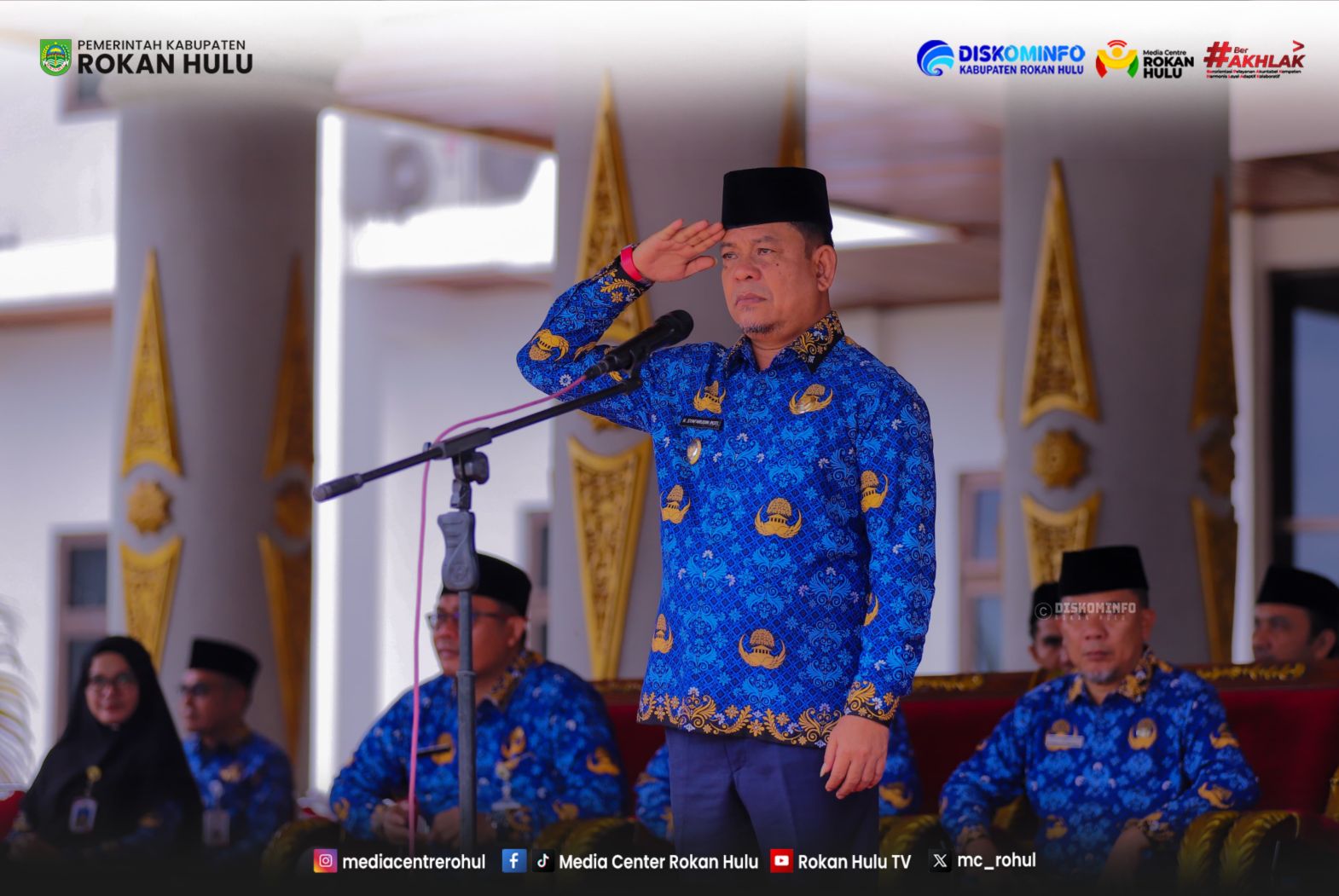 Wakil Bupati Syafaruddin Poti Pimpin Upacara Hari Kebangkitan Nasional Ke -118 di Rokan Hulu
