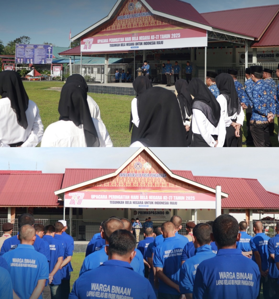 Semangat Bela Negara, Lapas Pasir Pangaraian Peringati Hari Bela Negara ke 77