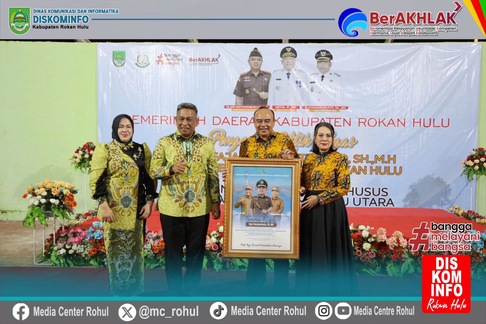Suasana Hangat Warnai Acara Pengantar Alih Tugas Kajari Rohul Bersama Pemkab