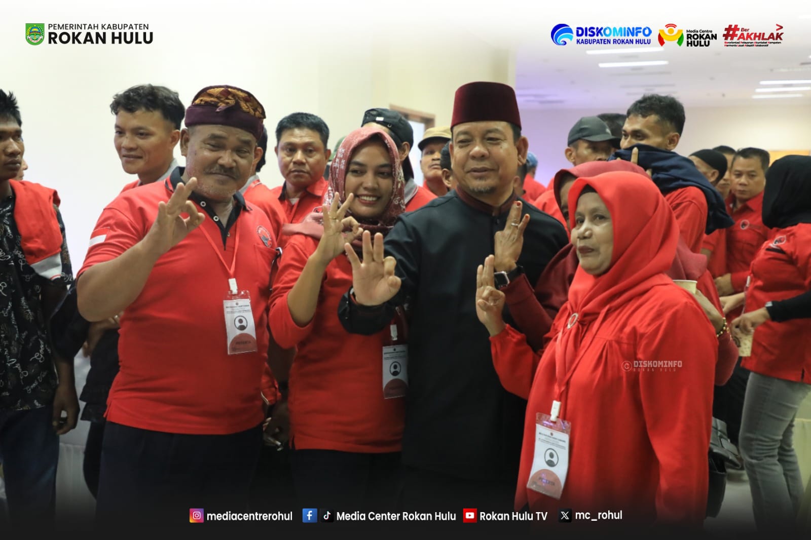 Wabup Syafaruddin Poti Buka Musancab PDIP Rohul, Soroti Soliditas Partai