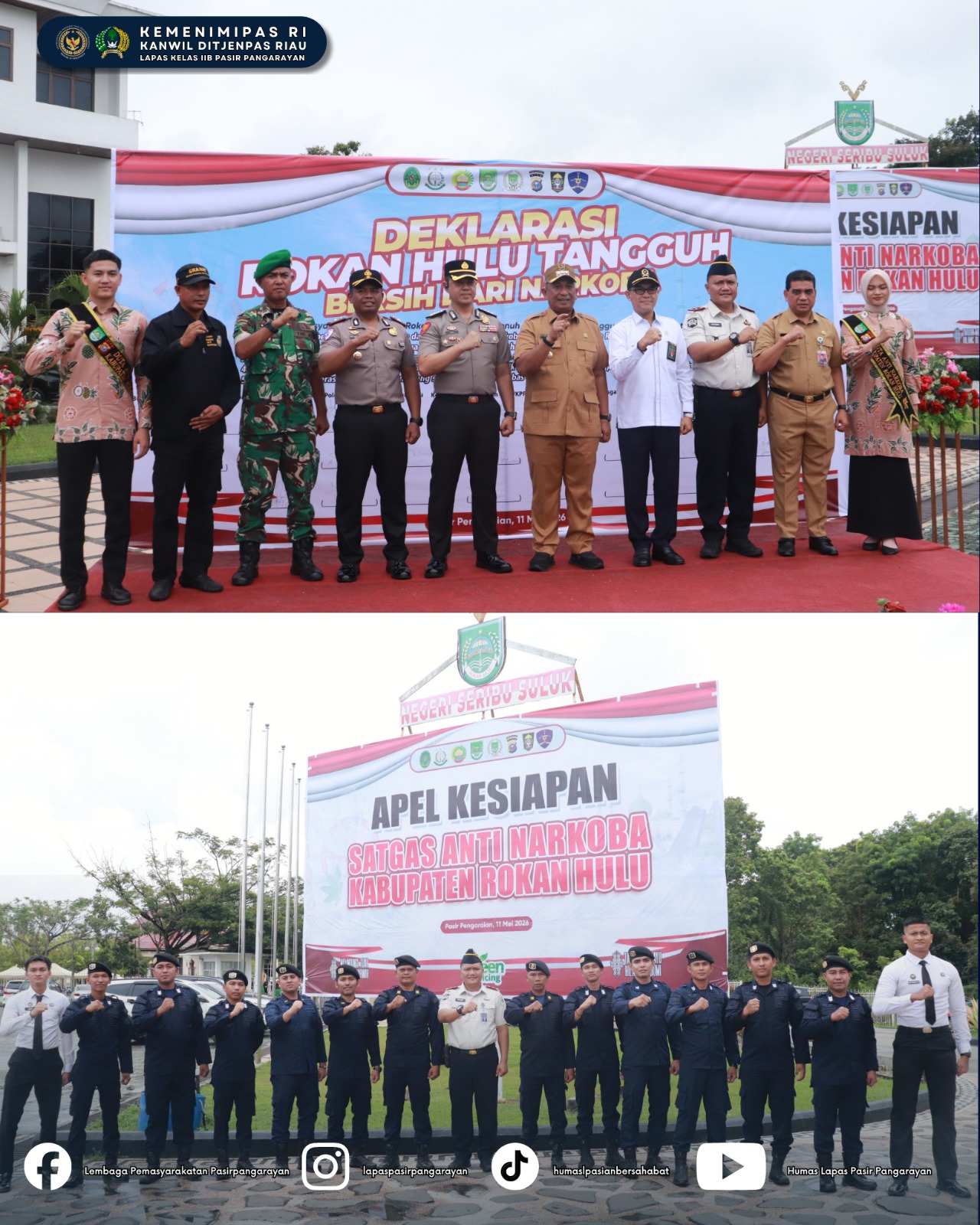 Kalapas Pasir Pangaraian Ikut Komitmen Bersama Berantas Narkoba