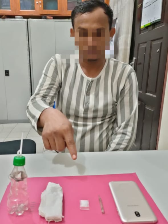 Pelaku Mau Transaksi Shabu Dekat SPBU, Berhasil Ditangkap Resnarkoba Polres Kampar