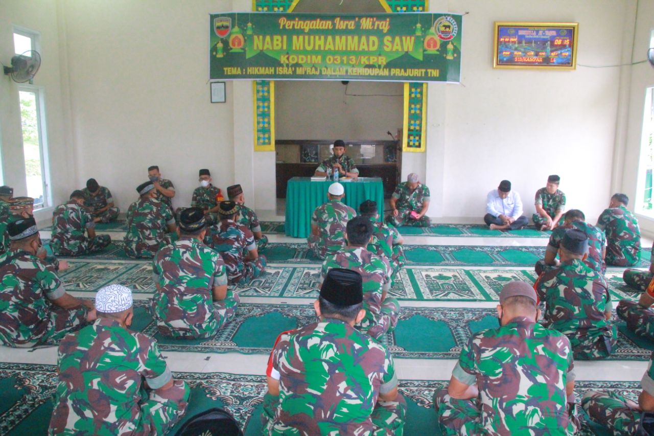 Kodim 0313/KPR Gelar Peringatan Isra Miraj