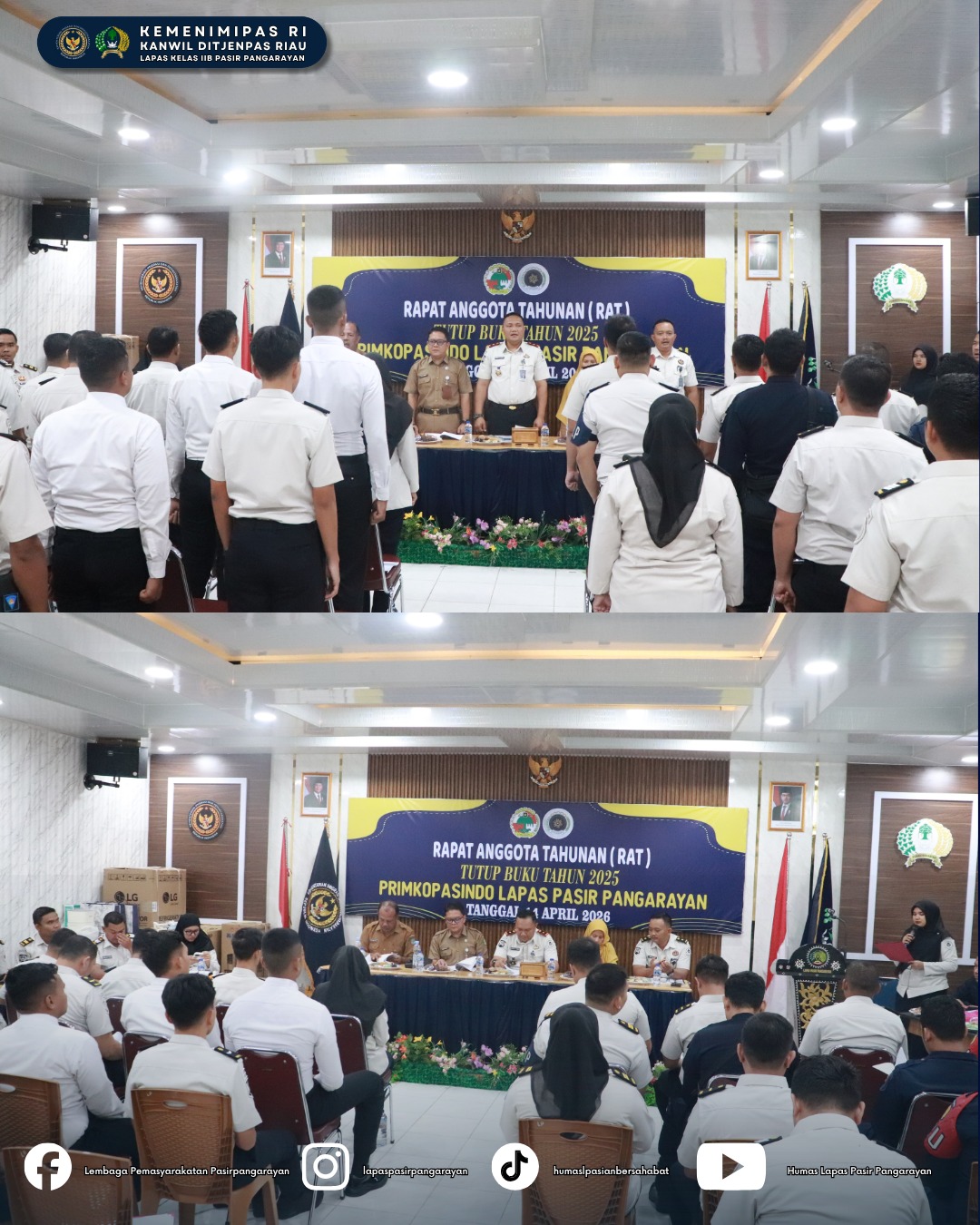 Lapas Pasir Pangaraian Gelar RAT Koperasi Primkopasindo, Wujudkan Transparansi dan Penguatan Kinerja