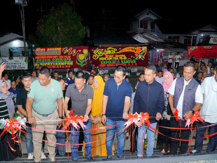 Grand Opening Kedai Kopo Tiga Pilar Kodum 0313/KPR, Diresmikan Pj Bupati Kampar