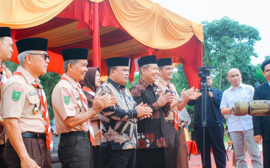 Pembukaan Scout Camp Universitas Pahlawan Tuanku Tambusai Ke 2, Dihadir Kadis Dikpora Kampar