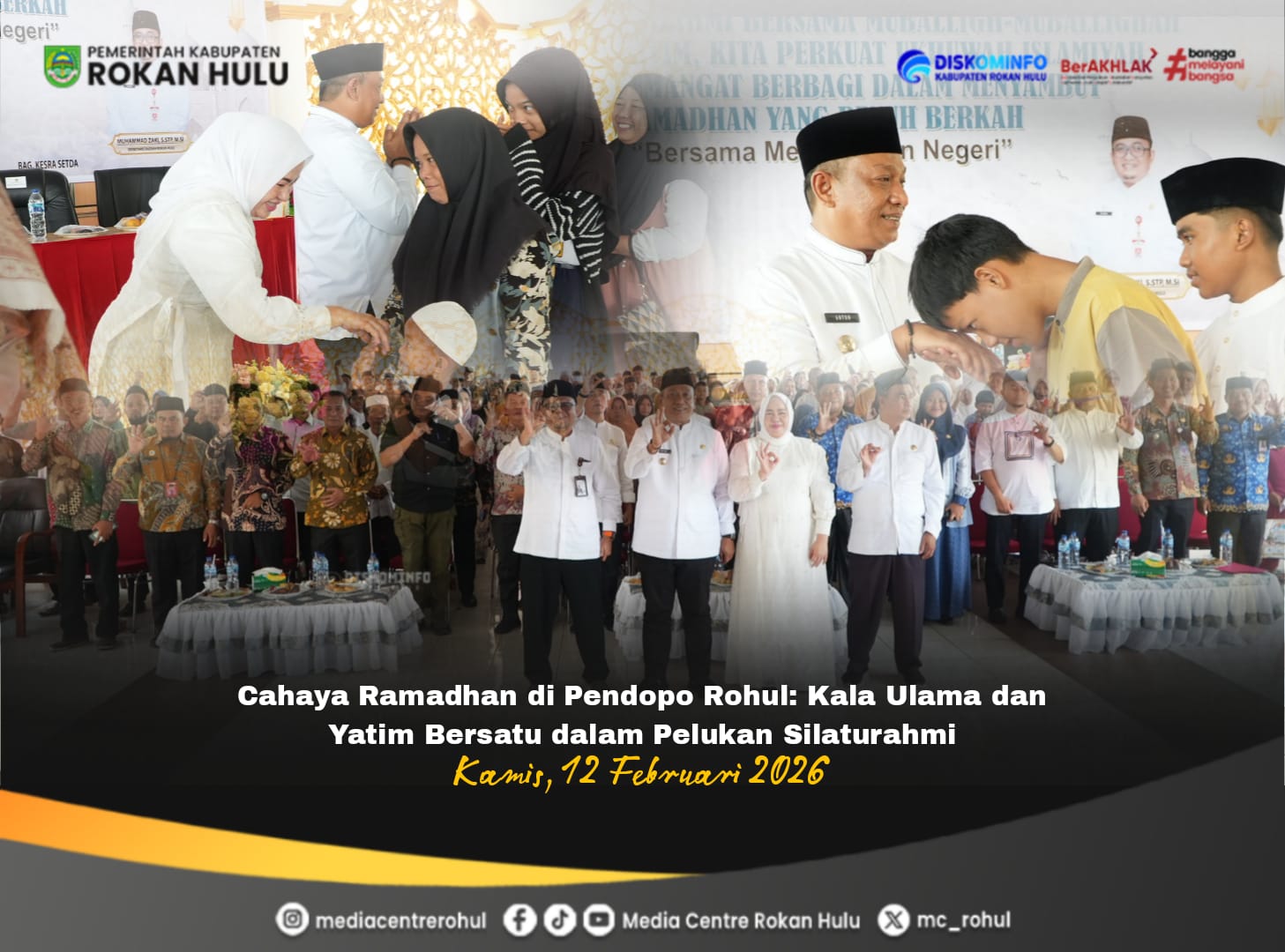 Cahaya Ramadhan di Pendopo Rohul,Kala Ulama dan Yatim Bersatu dalam Pelukan Silaturahmi