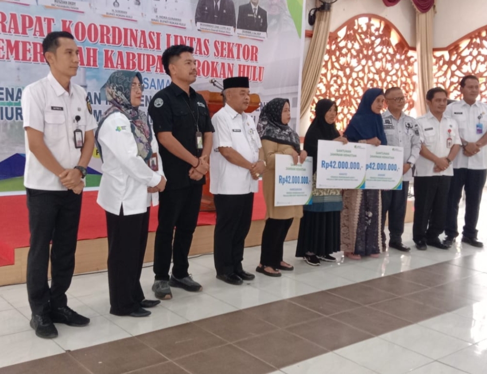 Bupati Yang Di Wakili Ibnu Ulya Buka Rakor Pendataan Calon Penerima Bantuan Iuran JKK-JKM DBH Sawit