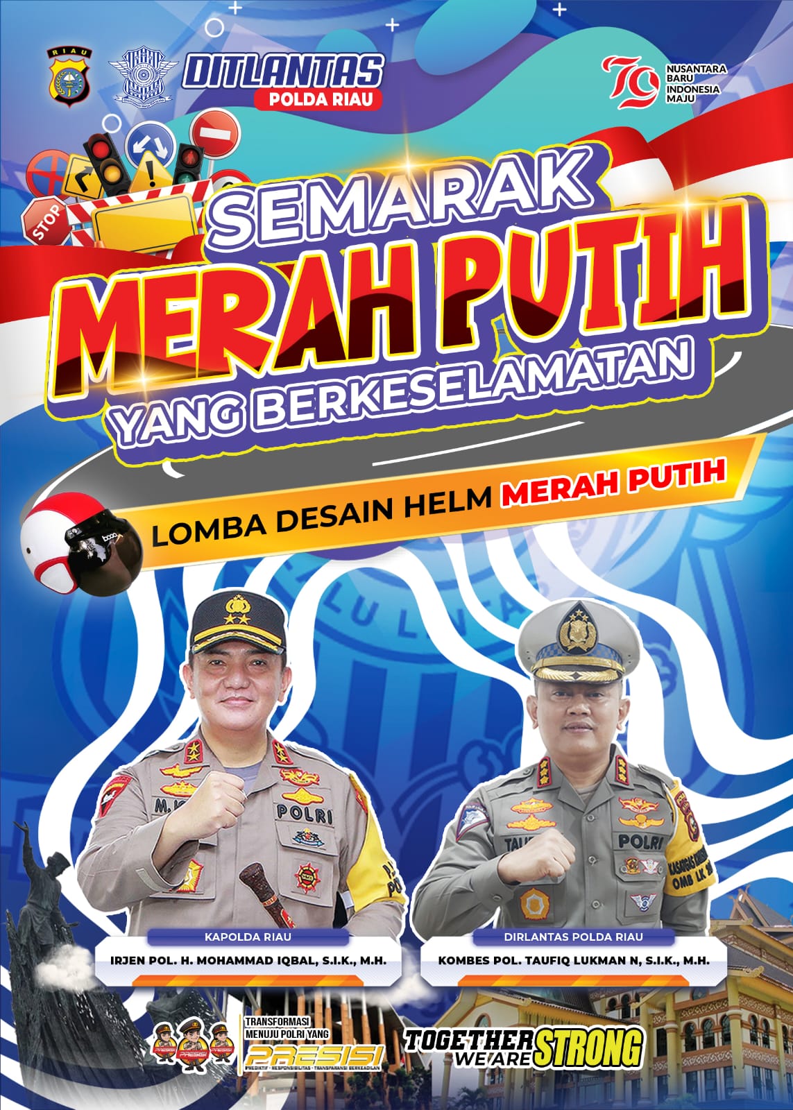 Meriahkan HUT RI Ke 79, Ditlantas Polda Riau Adakan Lomba Desain Helm Merdeka