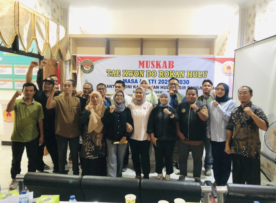 Musyawarah Kabupaten (Muskab) Taekwondo Rokan Hulu Periode 2025-2029 Sukses Digelar, Ade Terpilih Ak