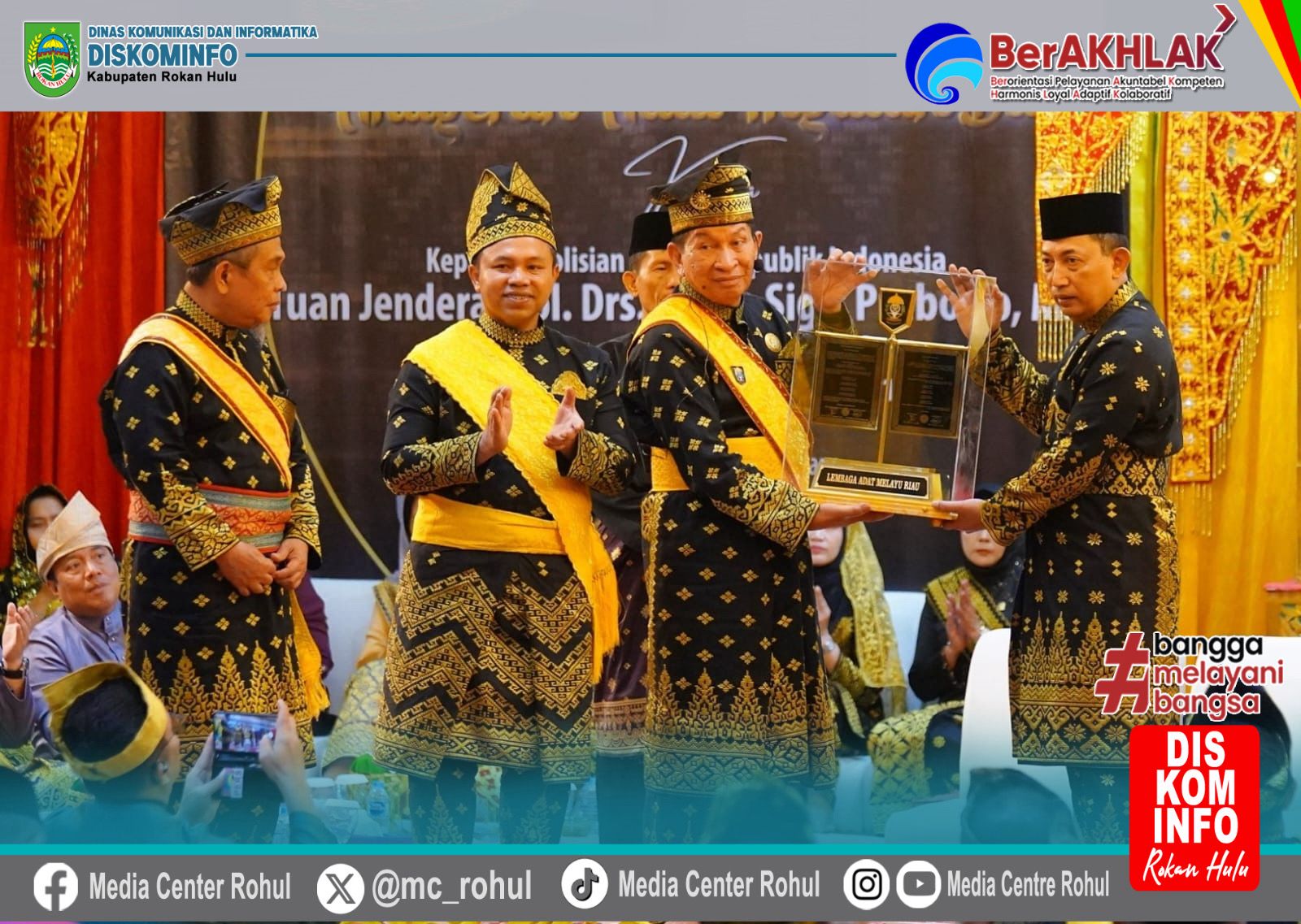 Kapolri Dianugerahi Gelar Adat LAM Riau, Bupati Rohul Apresiasi Sinergi Kearifan Lokal