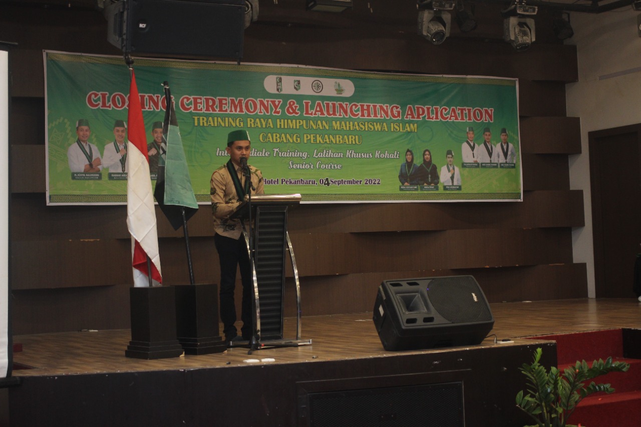 Kenalkan Aplikasi Karya Pengurus, Training Raya HMI Cabang Pekanbaru  2022 Resmi Ditutup