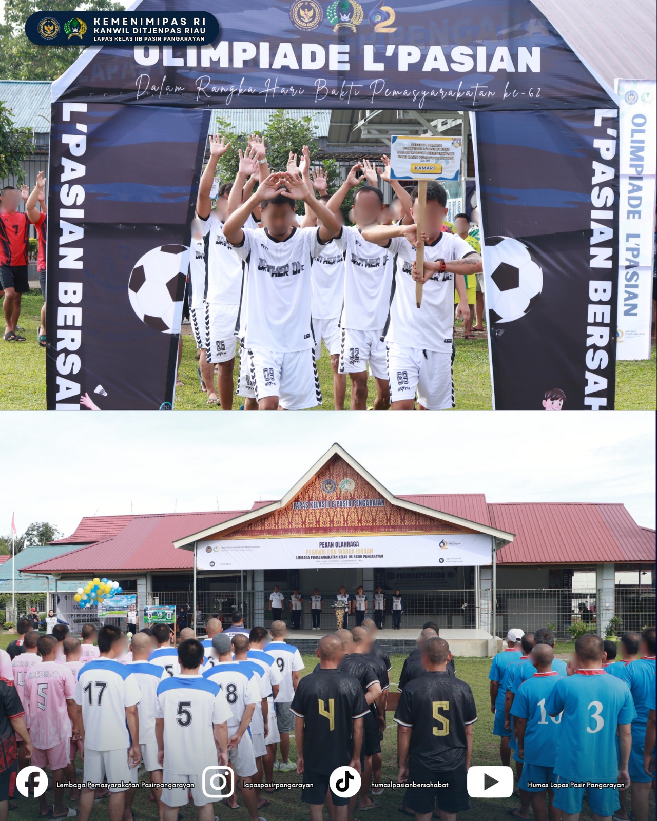 Lapas Pasir Pangarayan Buka Olimpiade LPasian Porsenap 2026 HBP ke-62