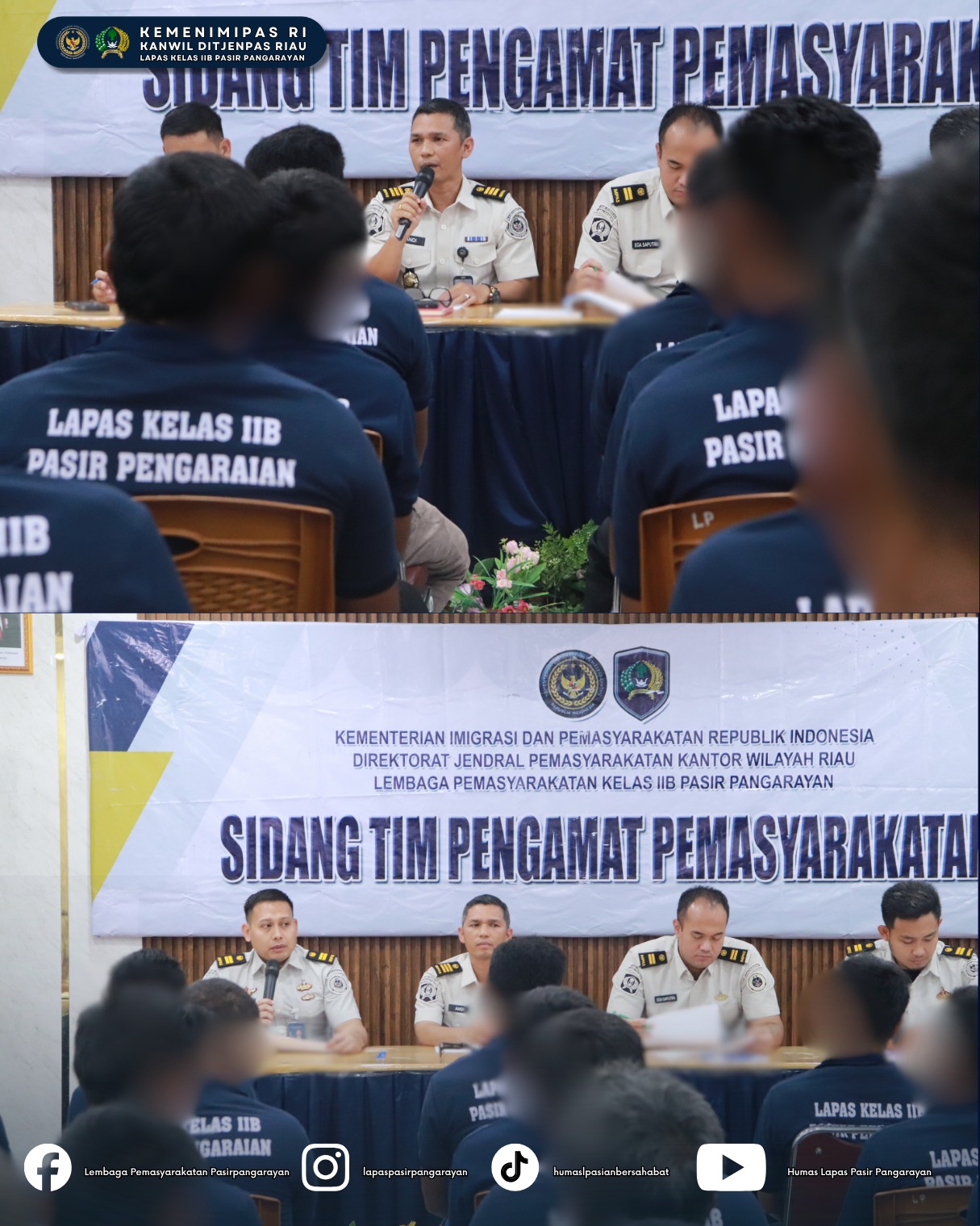 Lapas Pasir Pangaraian Gelar Sidang TPP bagi 43 Warga Binaan