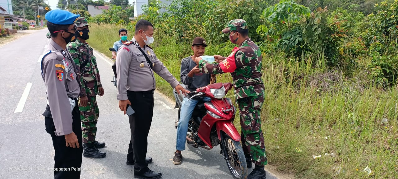 TNI-Polri dan Tim Gabungan Gelar Operasi Yustisi Dijalan Lintas kecamatan