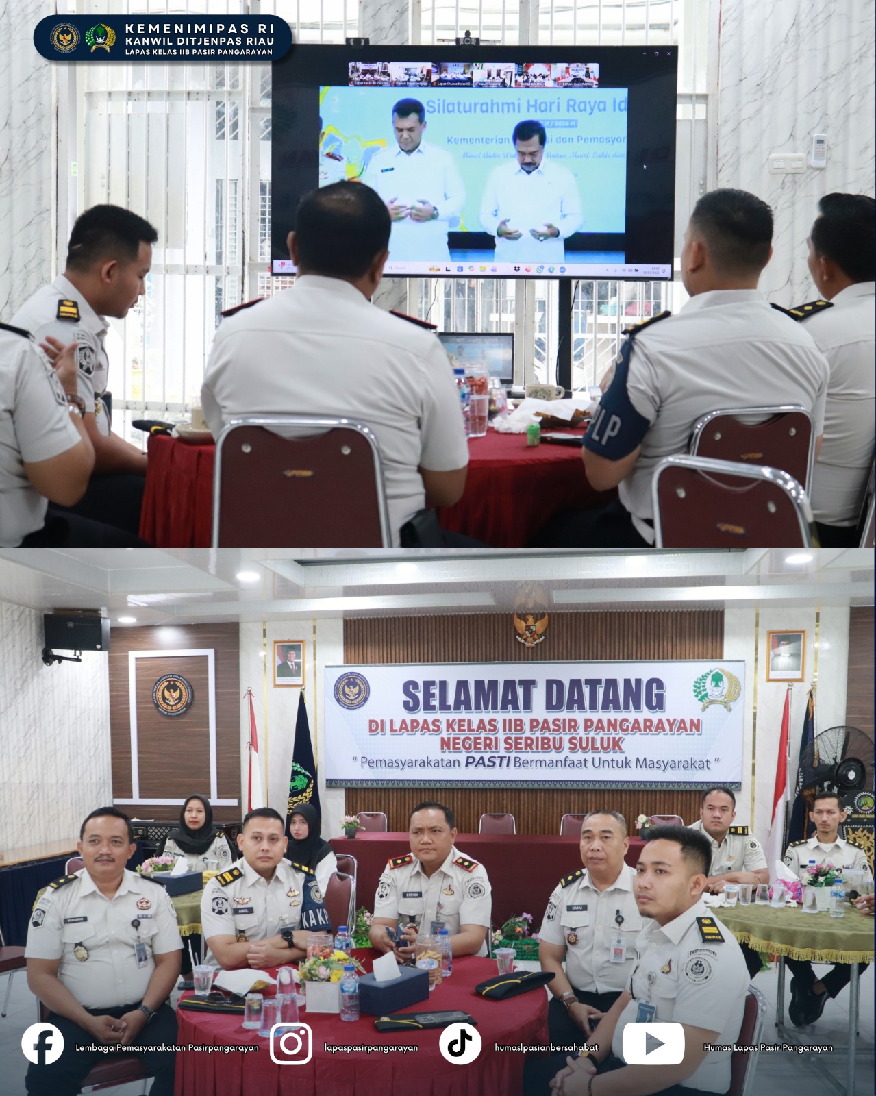 Pererat Silaturahmi Idul Fitri 1447 H, Jajaran Lapas Pasir Pangaraian Komitmen Teruskan Semangat Keb