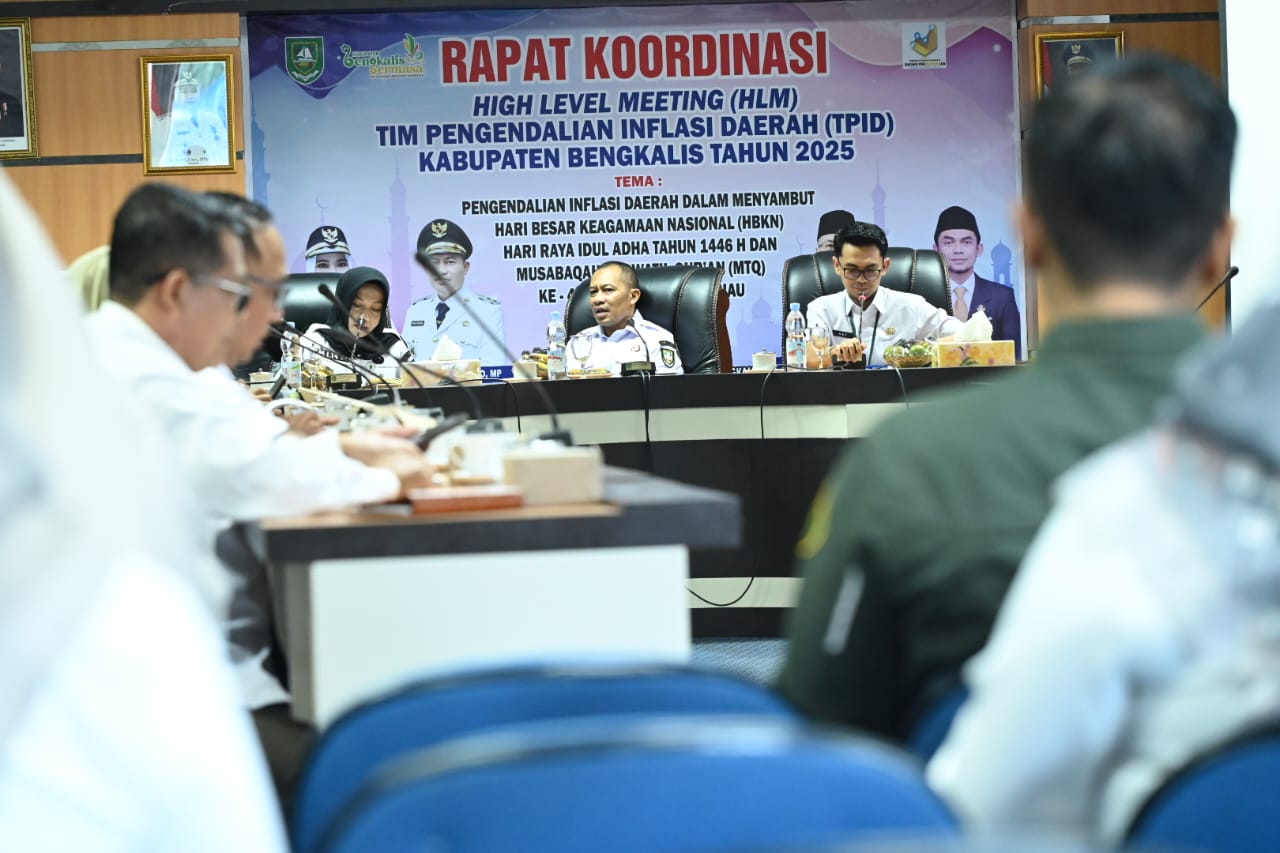 Wujudkan Langkah Strategis Kendalikan Inflasi Daerah, Pemkab Bengkalis Rakor HLM dan TPID 2025