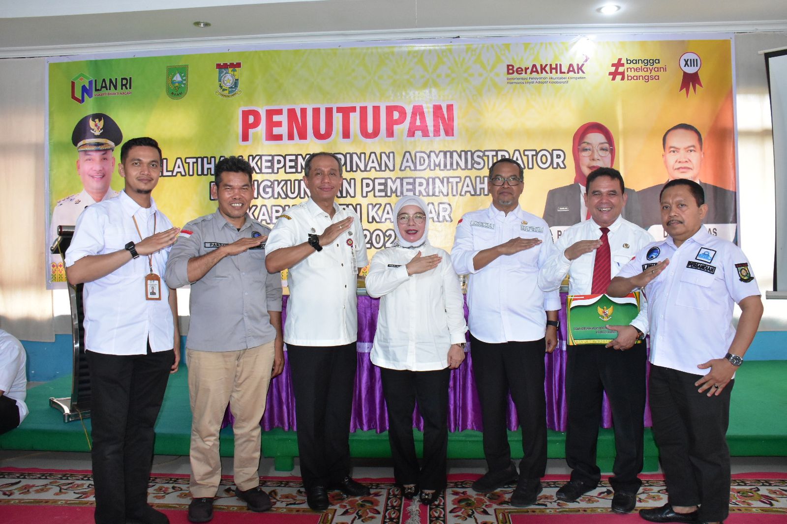 Pj Sekda Kampar Resmi Tutup Pelatihan Kepemimpinan Administrator Angkatan Xlll