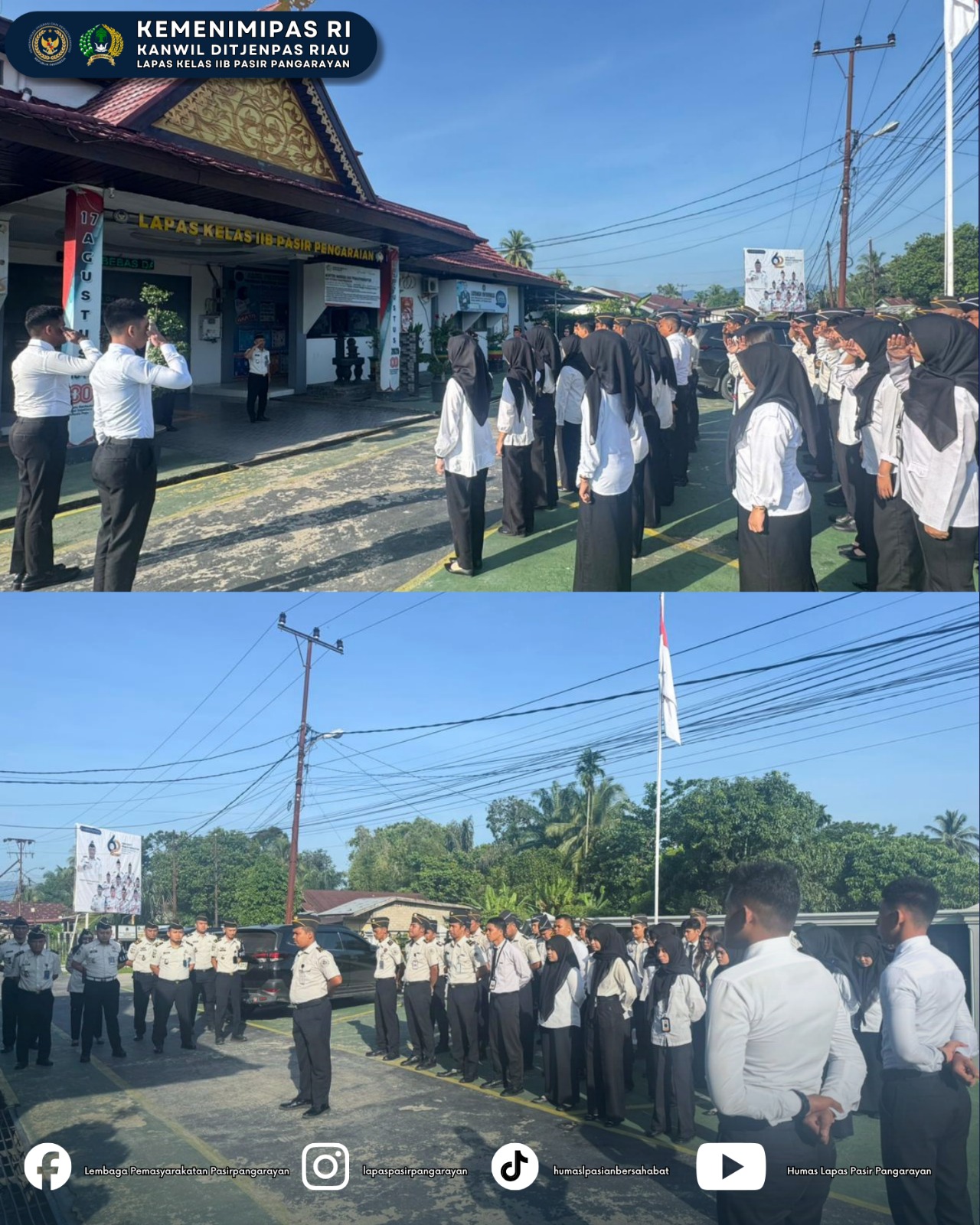 Lapas Pasir Pangaraian Laksanakan Apel Pagi, Tegaskan Disiplin dan Peningkatan Kinerja