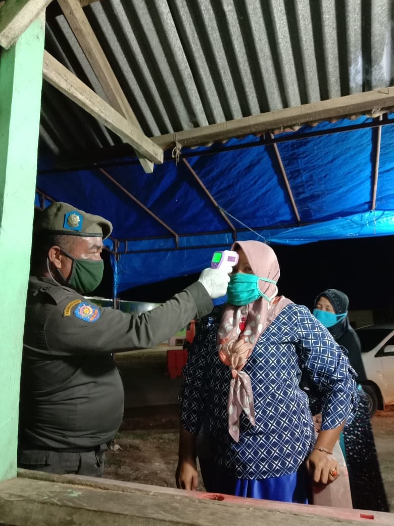 Satpol-PP,Dinkes-dan-Dishub-Kuansing-Sosialisasikan-Alat-Pengukur-Suhu-Tubuh