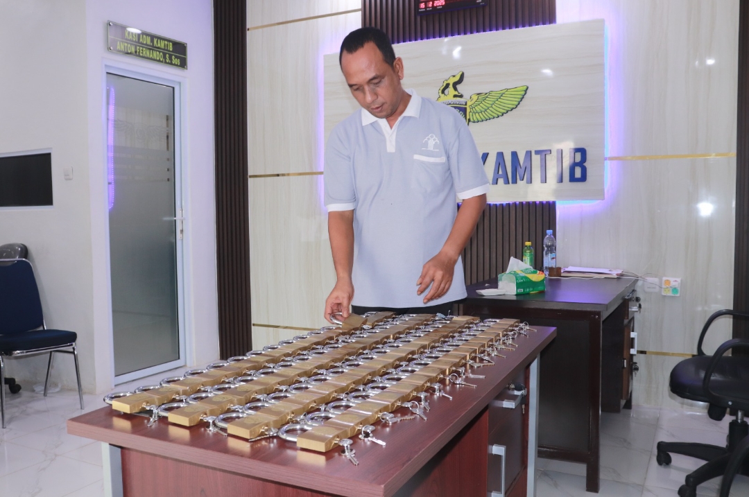 Perkuat Keamanan, Lapas Pasir Pangaraian Lakukan Pergantian Gembok