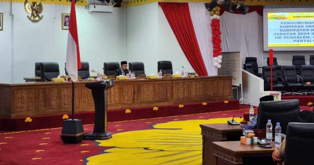 Rapat Paripurna Digelar DPRD Kampar, Pengumuman Penetapan Pimpinan Definitif Iib Nursaleh